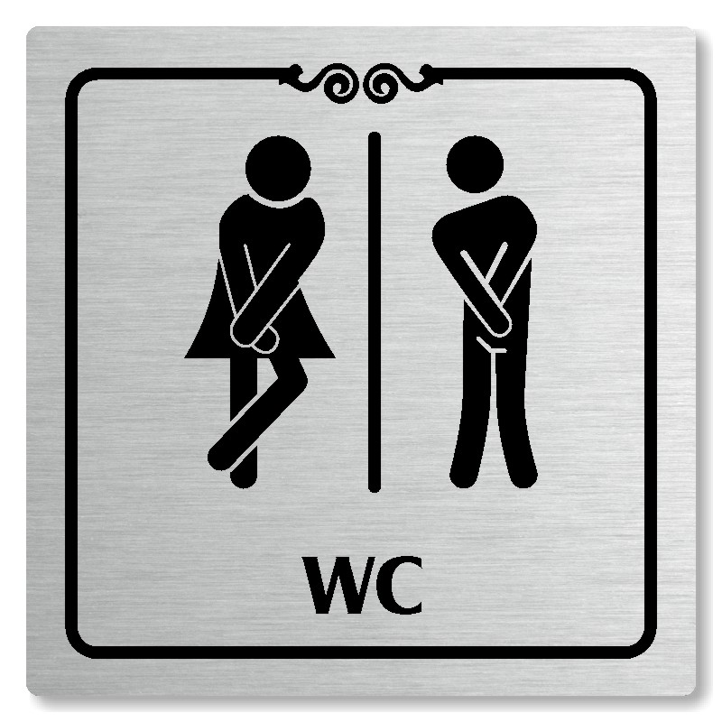 WC společné, 118x118mm, stříbrná, Texas
